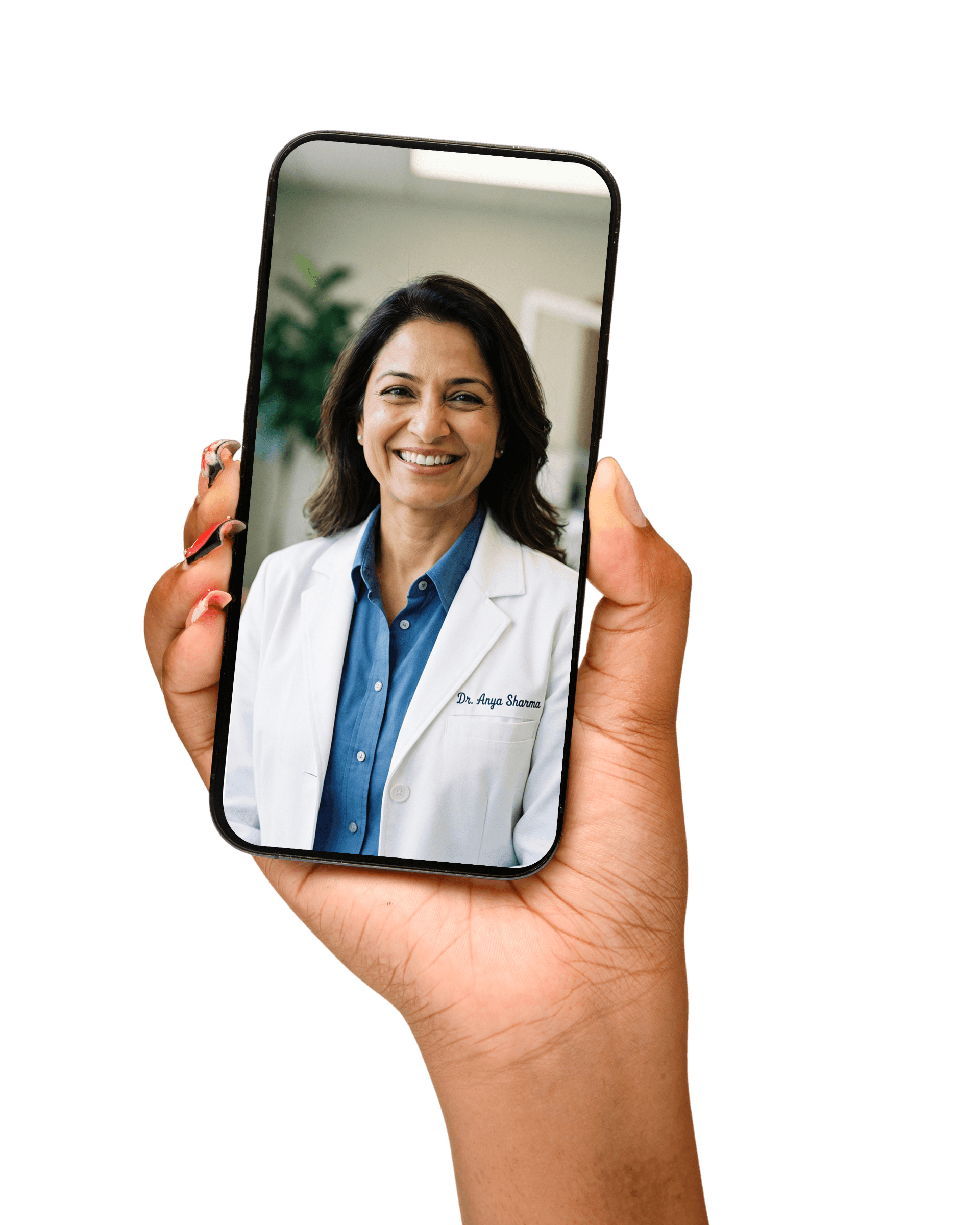 A nurse practitioner ready for a video consultation